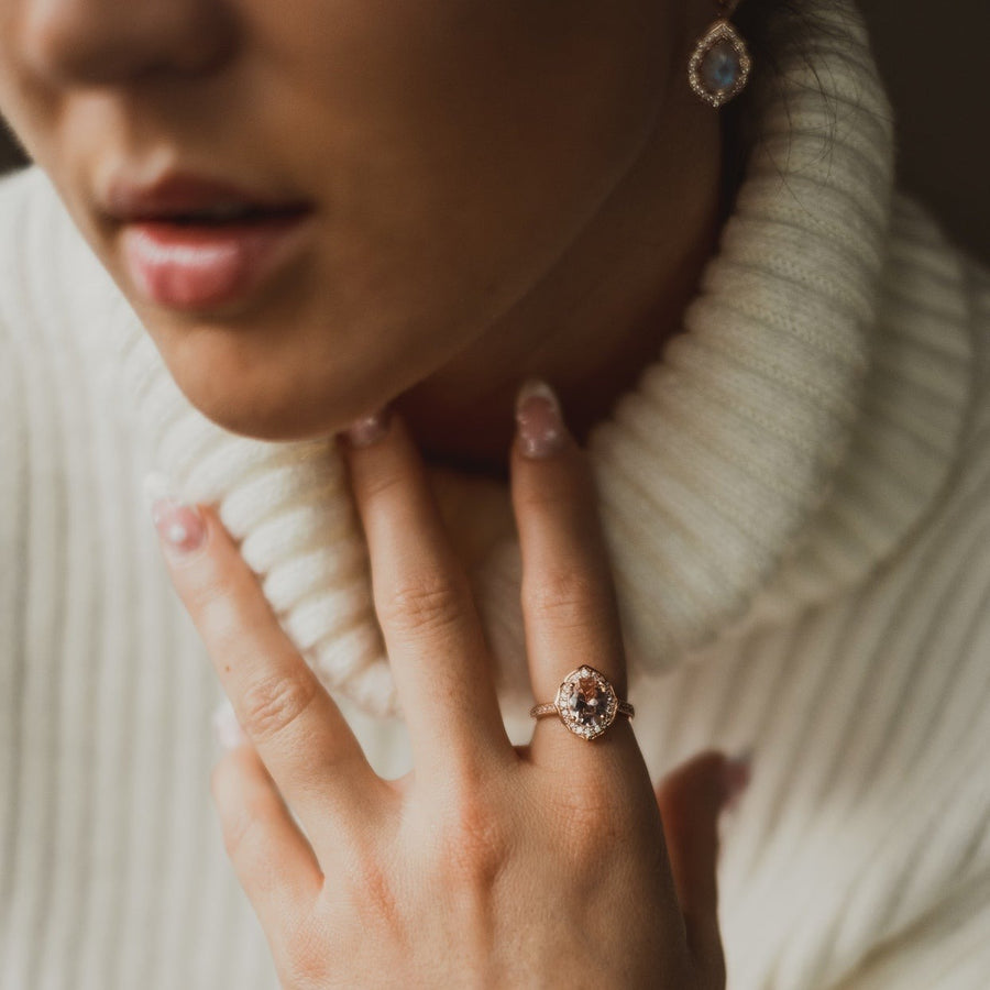 Bague morganite or rose Adèle