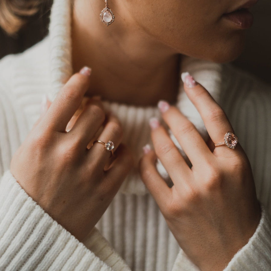 Bague morganite or rose Adèle