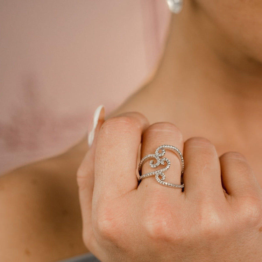Bague or jaune Flora