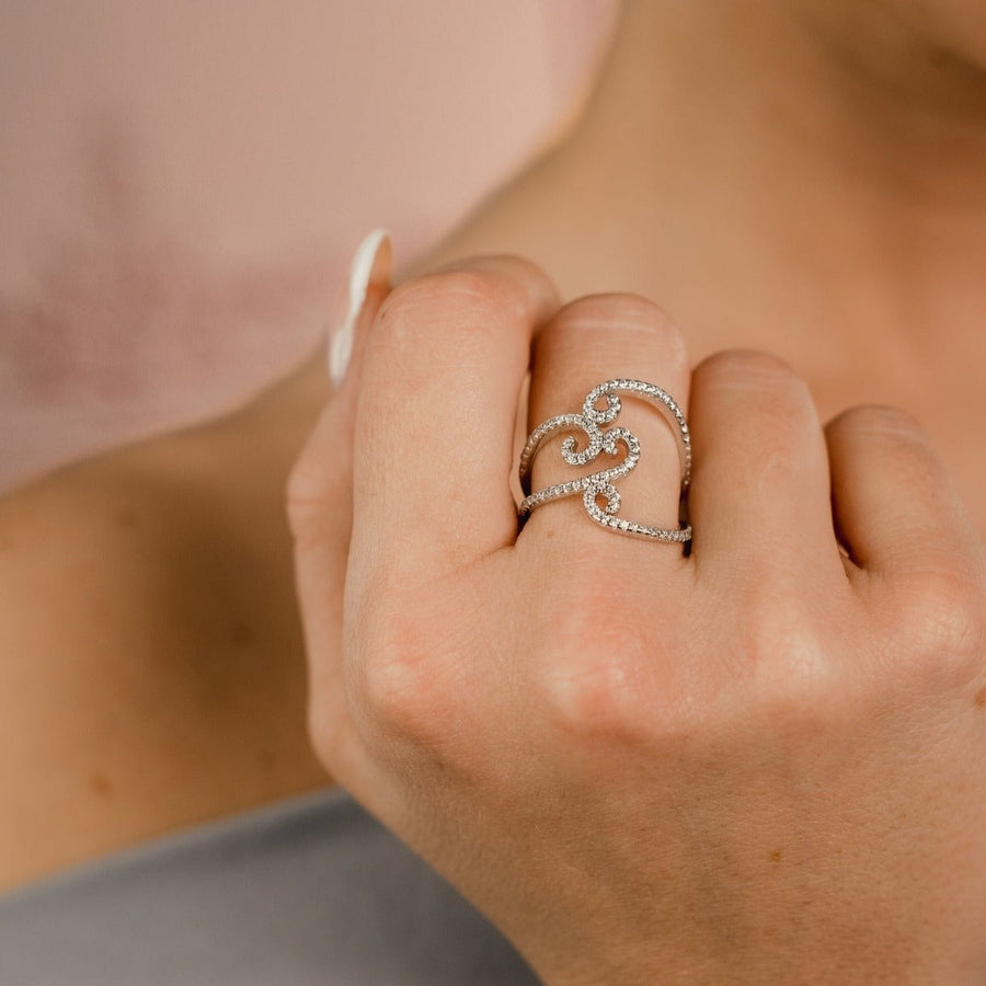 Bague argent Flora