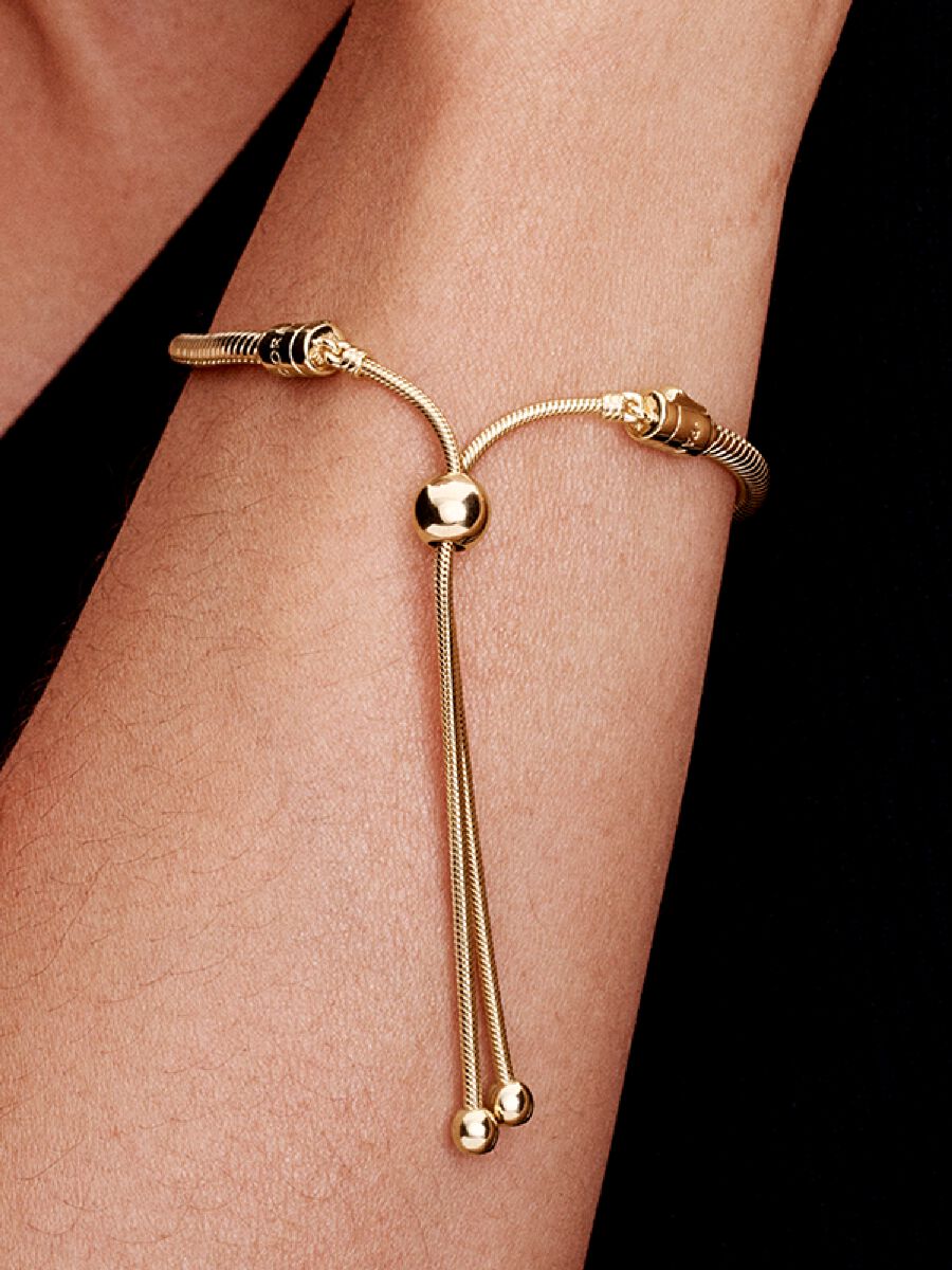 Bracelet coulissant à chaîne serpentine