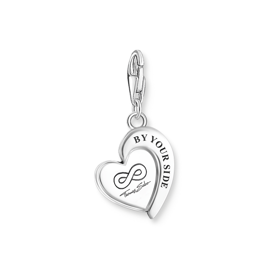 BRELOQUE CHARM EN ARGENT, CŒUR YOU & ME