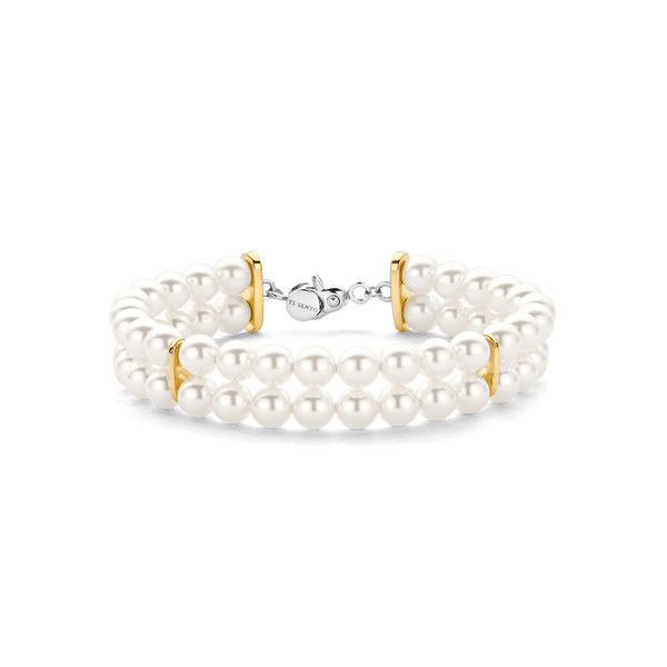 Bracelet de perles Ti Sento — Bracelet classique double rang de perles