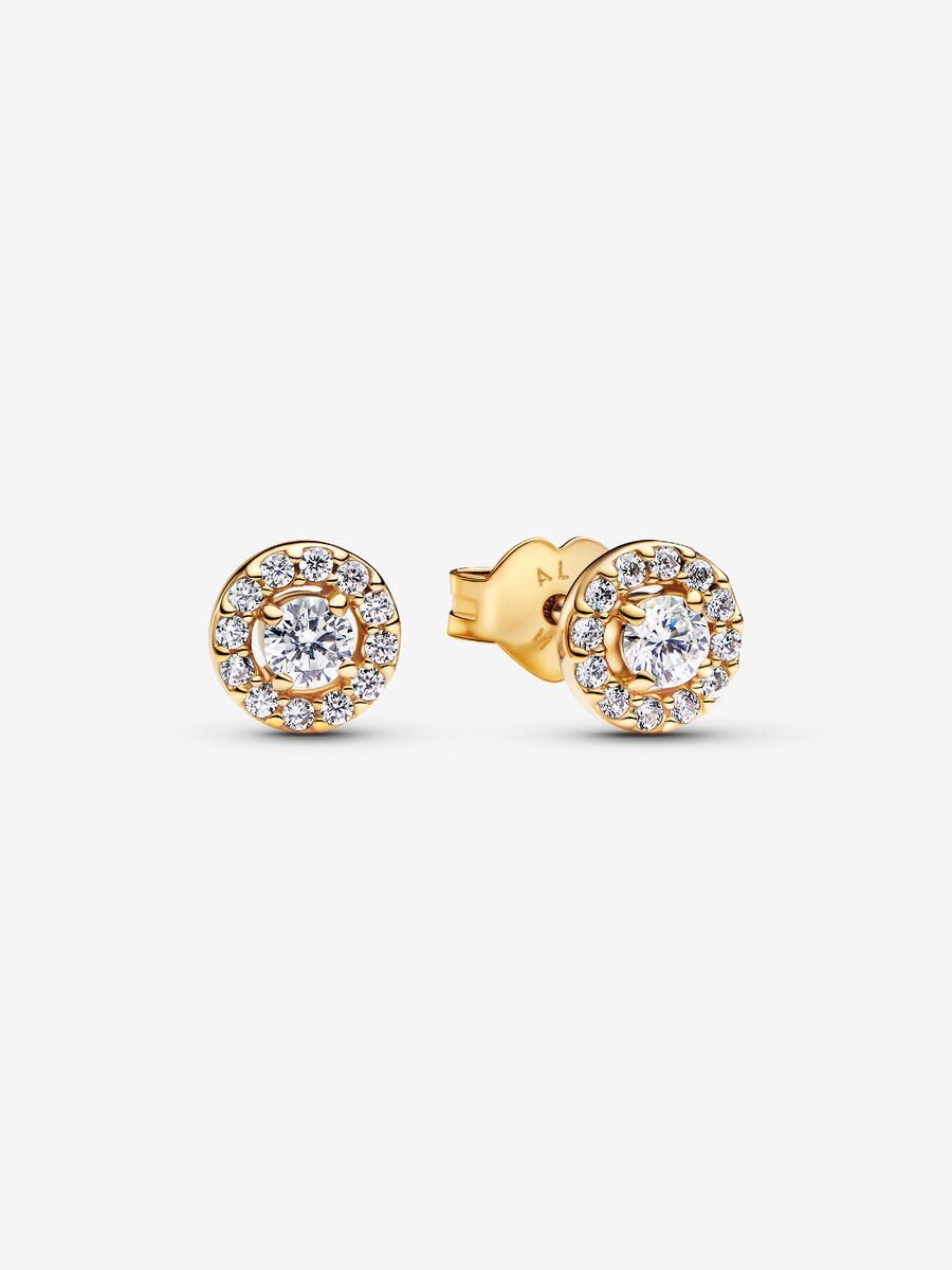 Clous d’oreilles Halo rond pavé