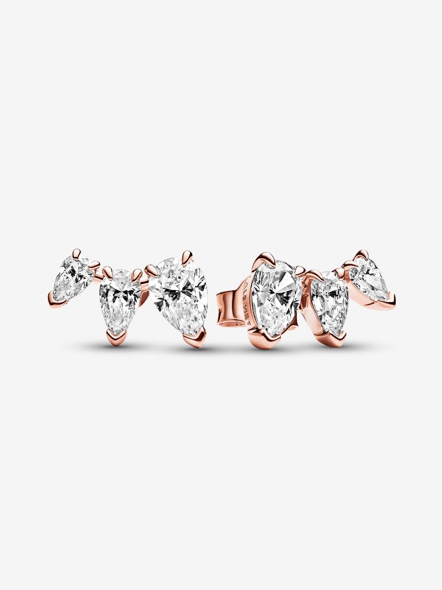 Clous d'oreilles Poire scintillante