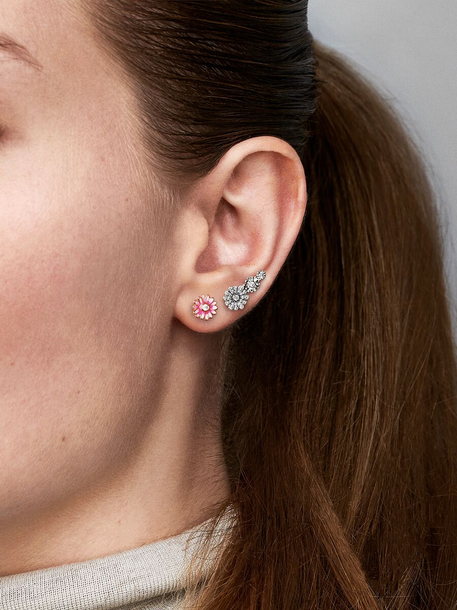 Clous d’oreille Marguerite rose