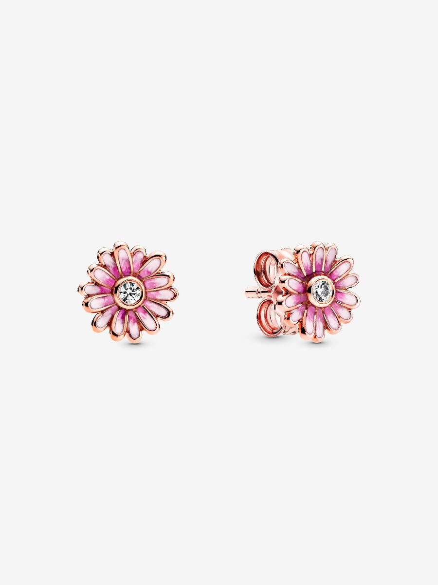 Clous d’oreille Marguerite rose
