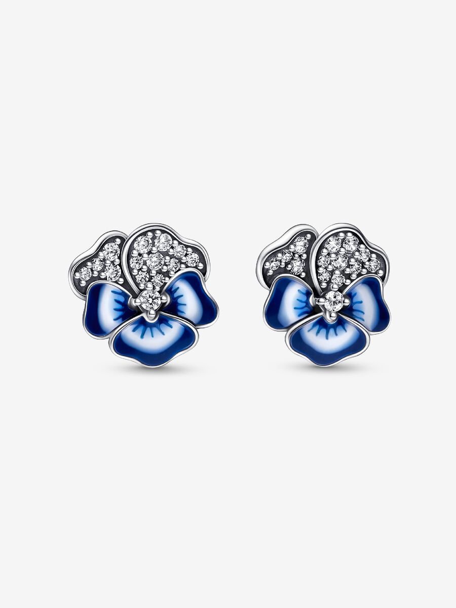 Clous d’oreilles Pensée bleue