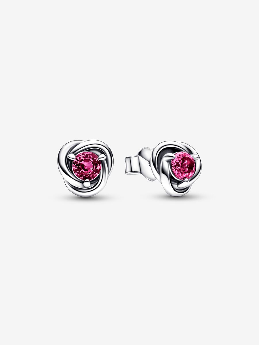 Octobre Clous d'oreille Cercle d'éternité rose