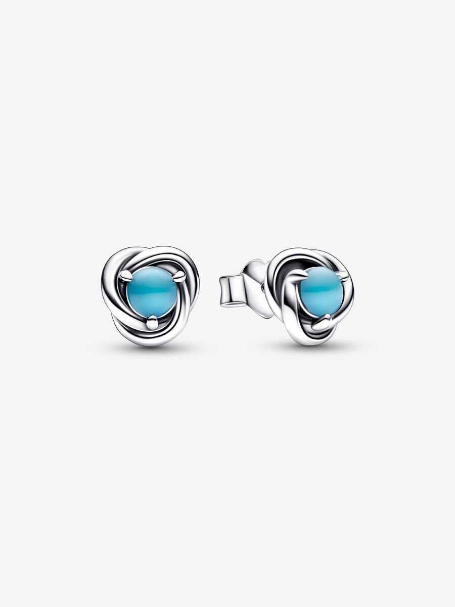 Décembre Clous d’oreilles Cercle éternel bleu turquoise
