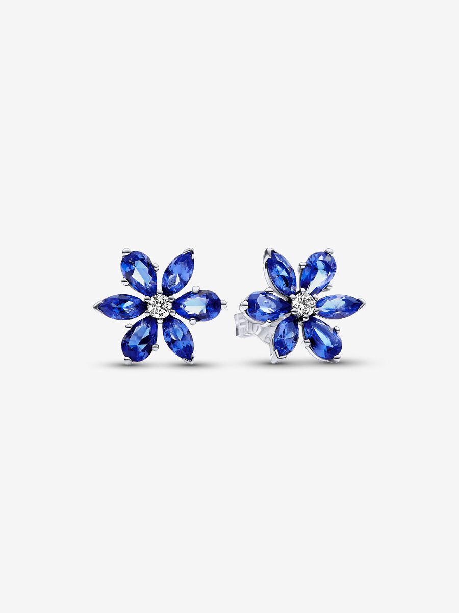 Clous d’oreilles Herbiers scintillants bleus