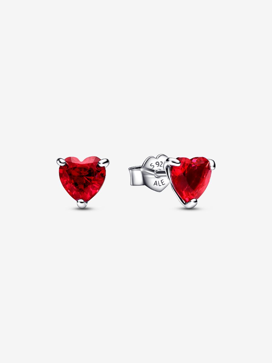 Clous d’oreilles Cœur rouge
