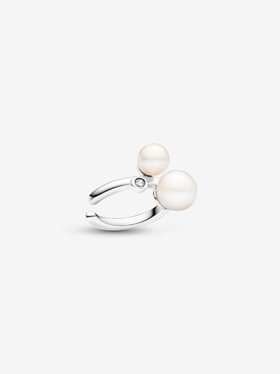 Bijou d’oreille avec deux perles de culture d’eau douce traitées