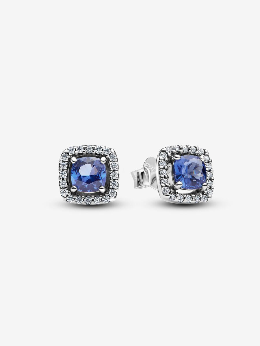 Clous d’oreilles Halo carrés scintillants