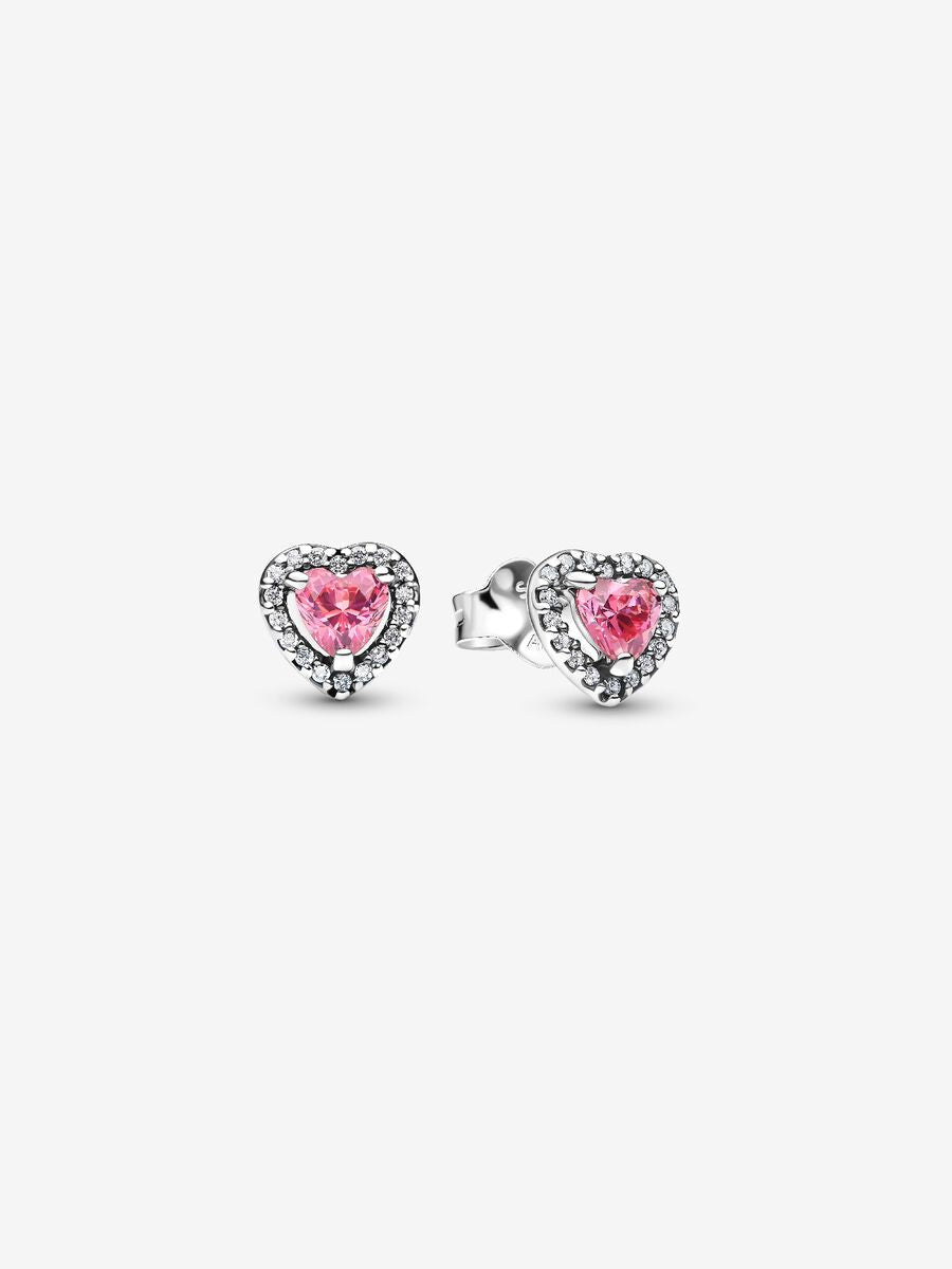 Clous d’oreilles Cœur rose surélevé