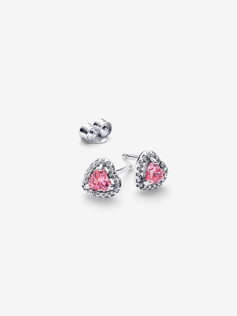 Clous d’oreilles Cœur rose surélevé