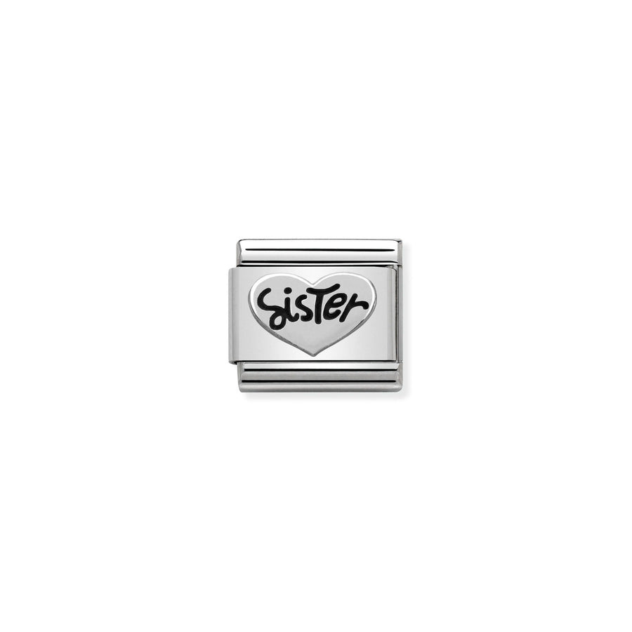 Charm Symbole Sister Cœur - Argent Sterling