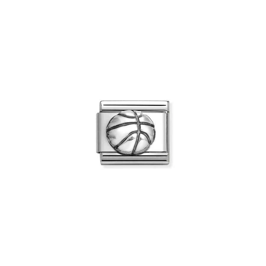 Charm Symbole Basketball Ball - Argent Sterling