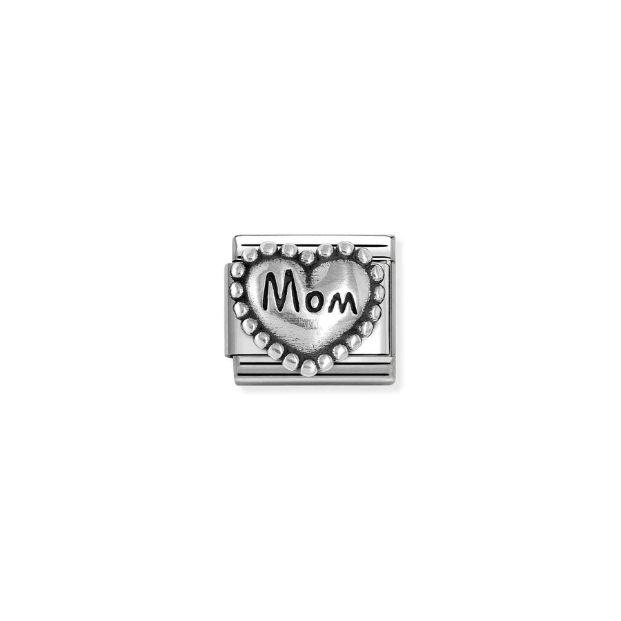 Charm Symbole Cœur With Dots Maman - Argent Sterling