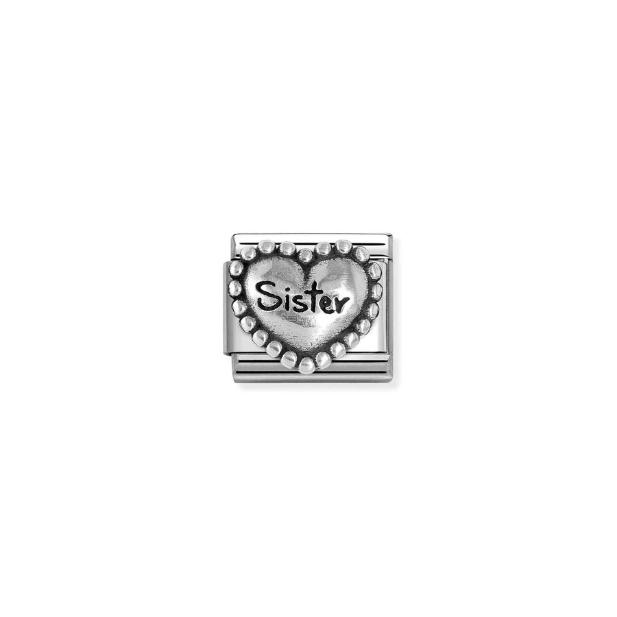 Charm Symbole Cœur With Dots Sister - Argent Sterling