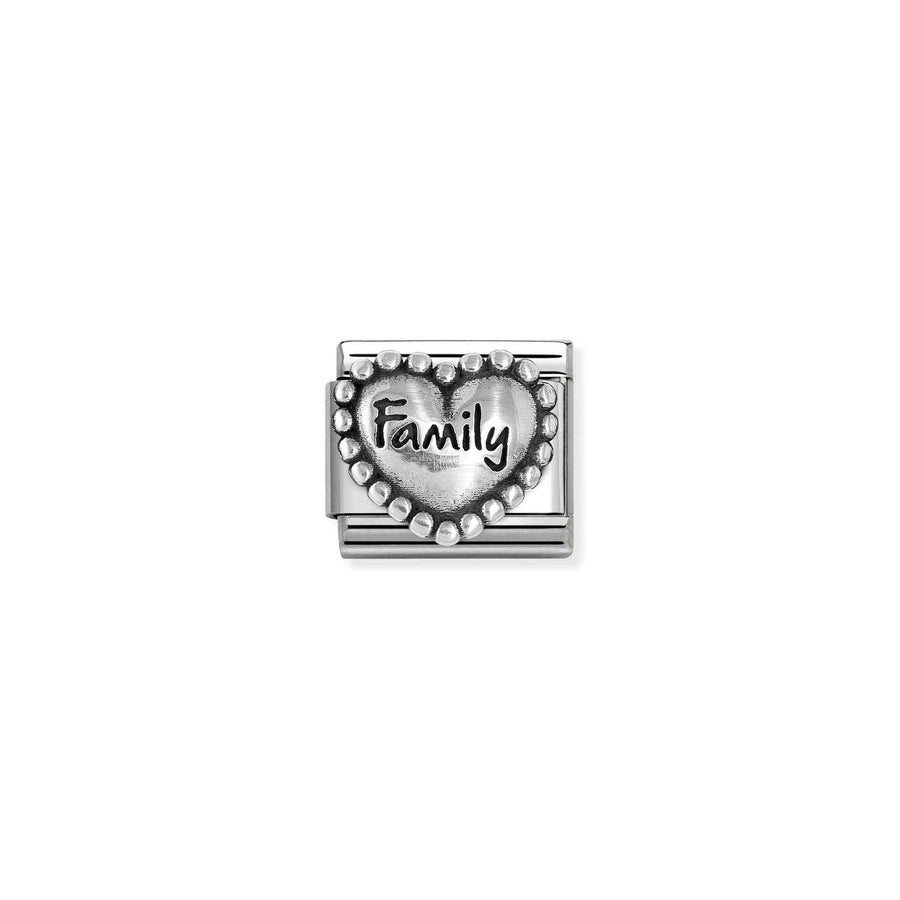 Charm Symbole Cœur With Dots Famille - Argent Sterling