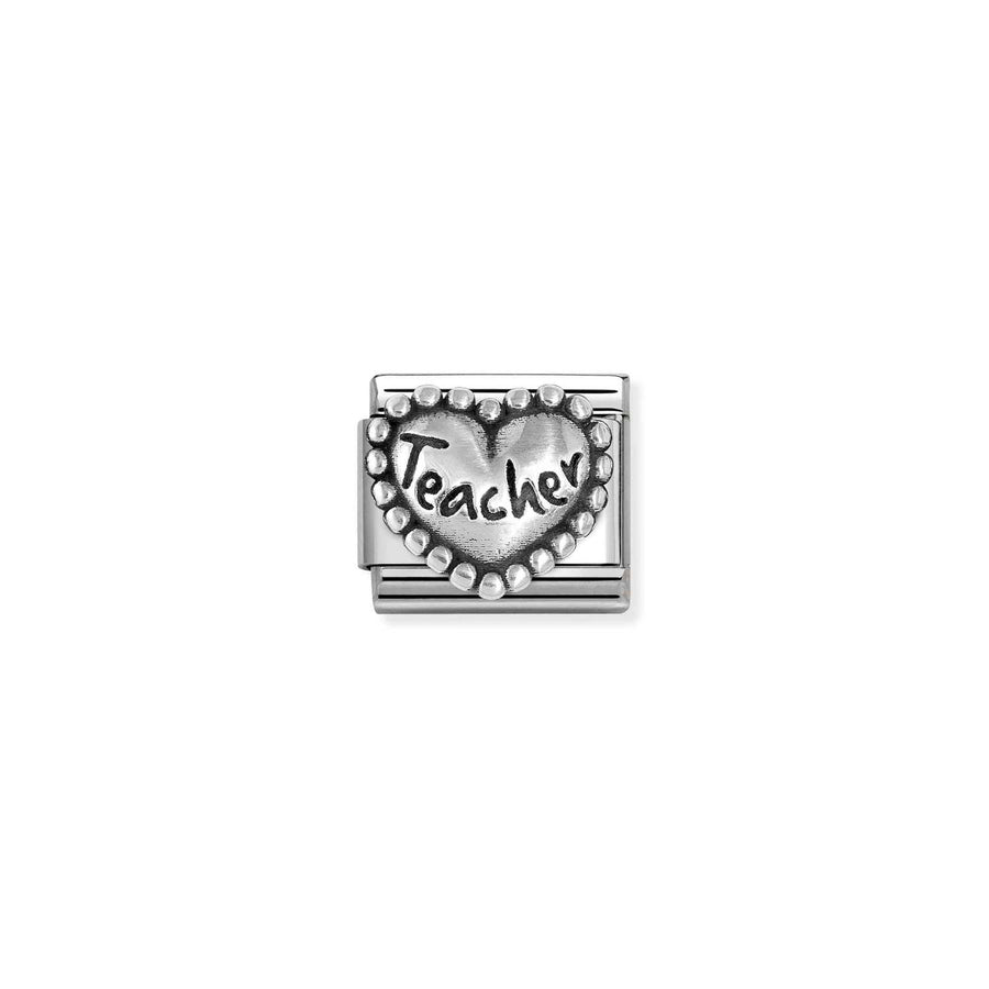 Charm Symbole Teacher Dotted Cœur - Argent Sterling