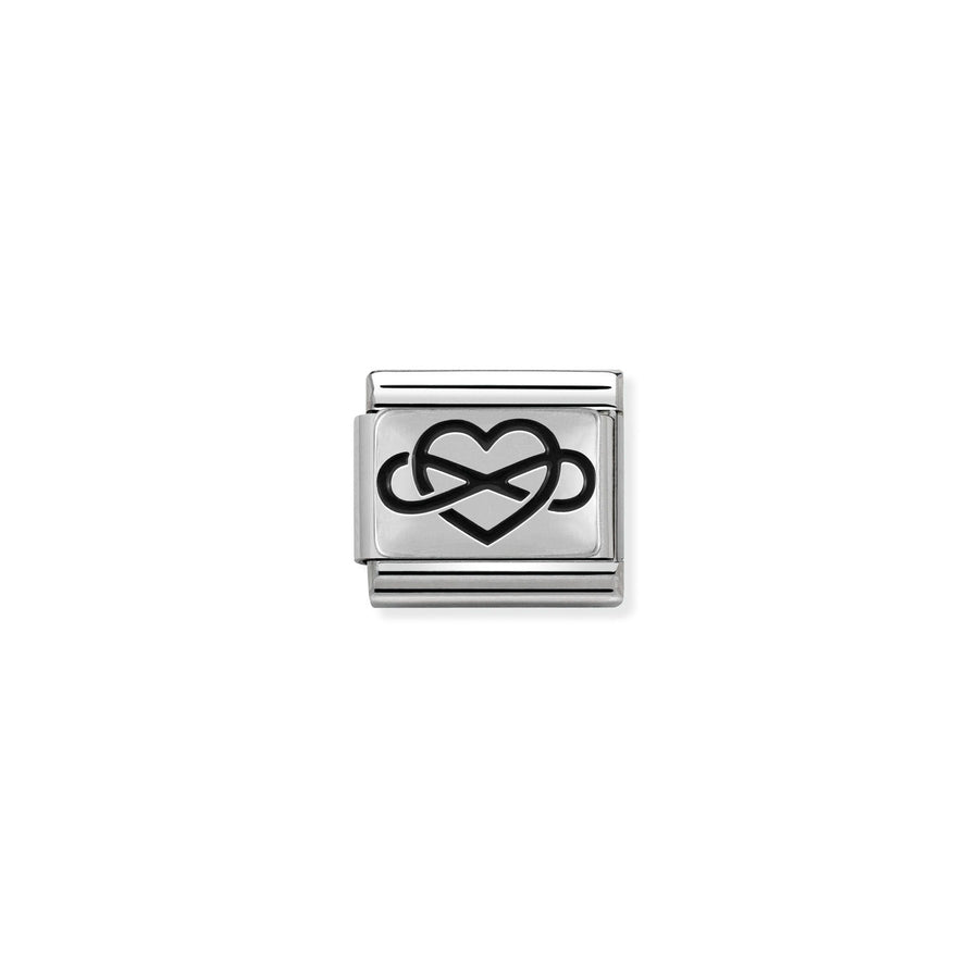 Charm Plaque Infini Cœur - Argent Sterling
