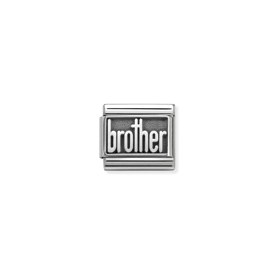 Charm Plaque Brother - Argent Sterling