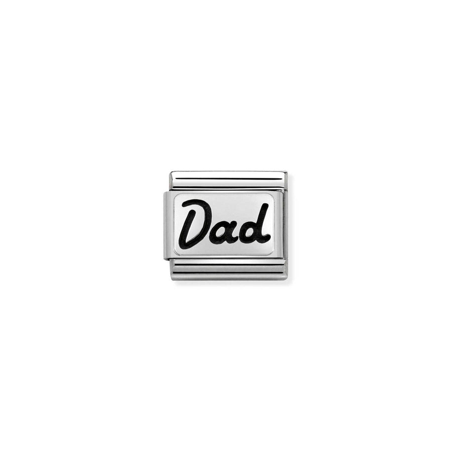 Charm Plaque Papa - Argent Sterling