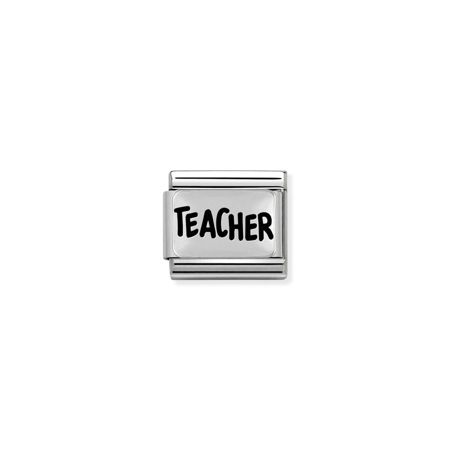 Charm Plaque Teacher - Argent Sterling