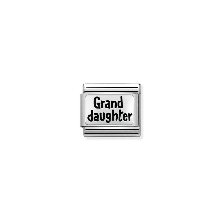 Charm Plaque Grand Fille - Argent Sterling