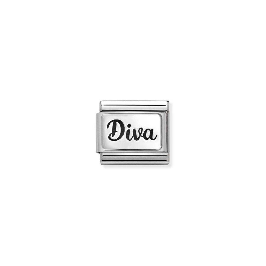 Charm Plaque Diva - Argent Sterling