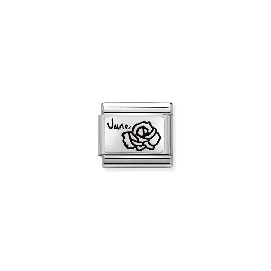 Charm Plaque June - Argent Sterling