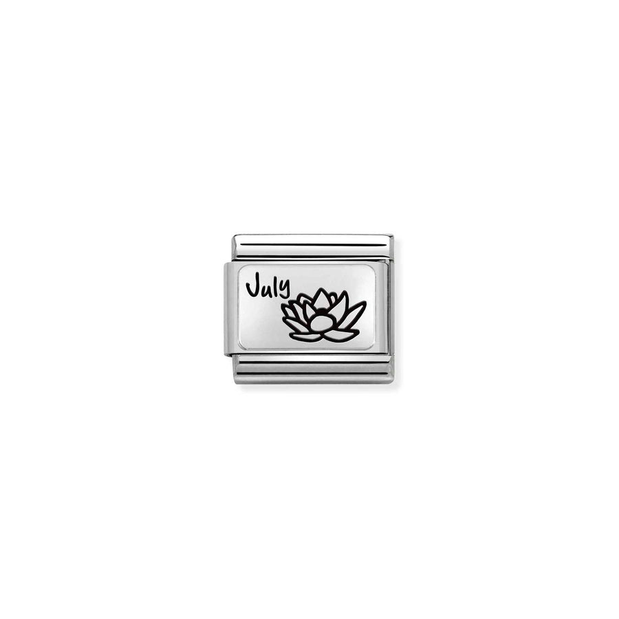 Charm Plaque July - Argent Sterling