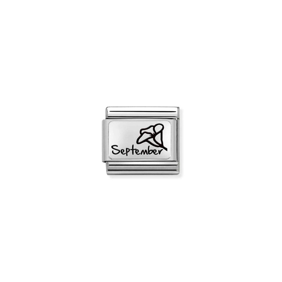 Charm Plaque September - Argent Sterling