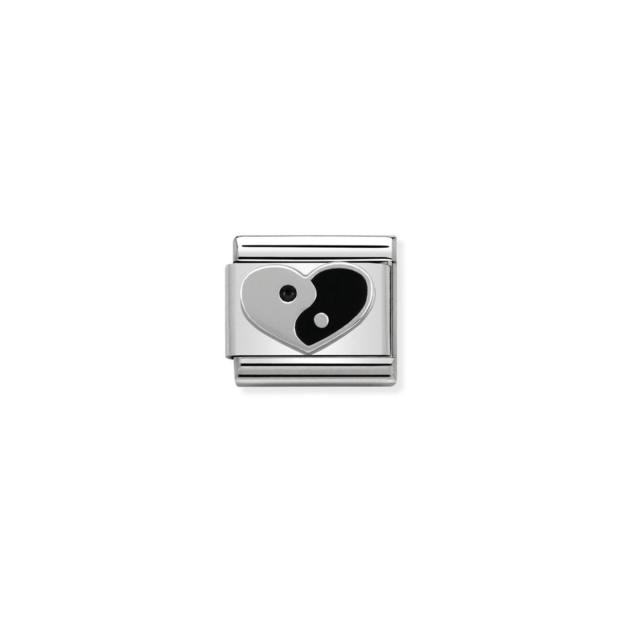 Charm Symbole Yin Yang Cœur - Émail