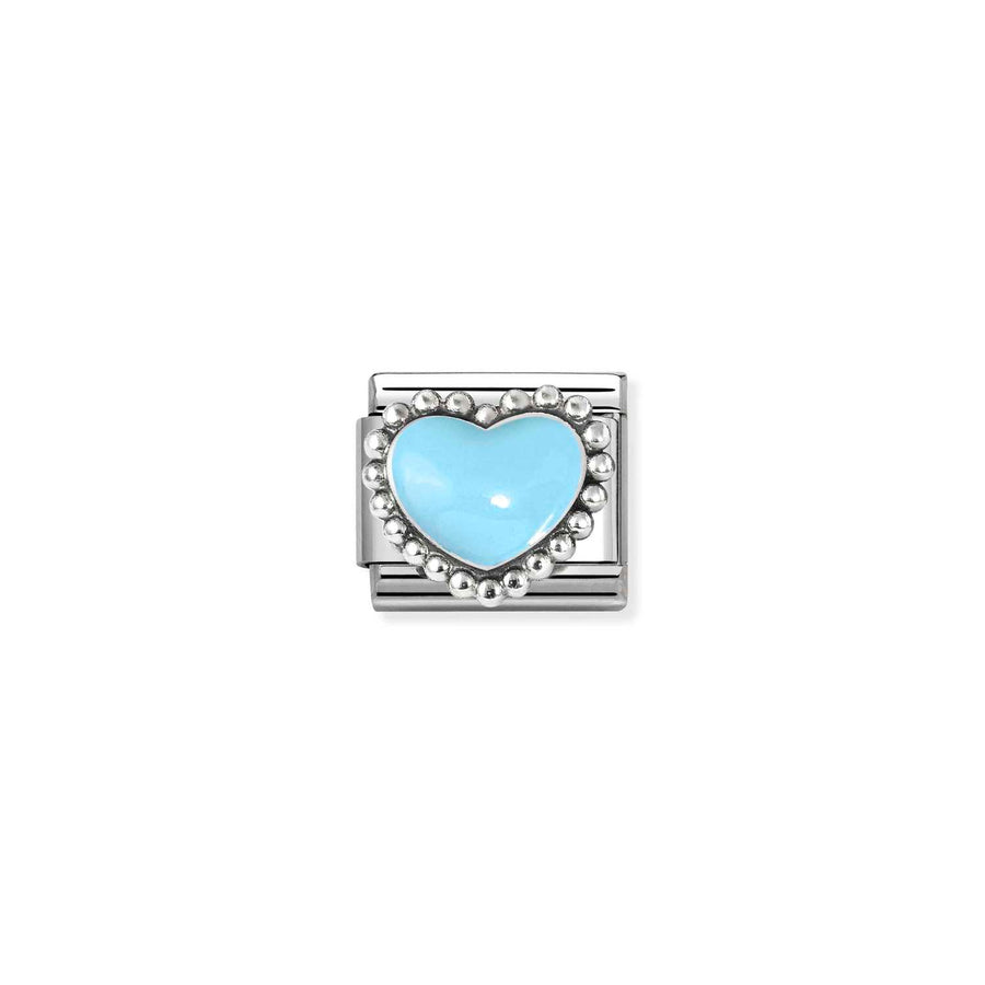 Charm Symbole Bleu Raised Cœur - Émail
