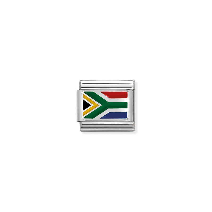 Charm Drapeau South Africa - Argent Sterling