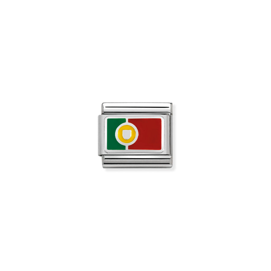 Charm Drapeau Portugal - Argent Sterling