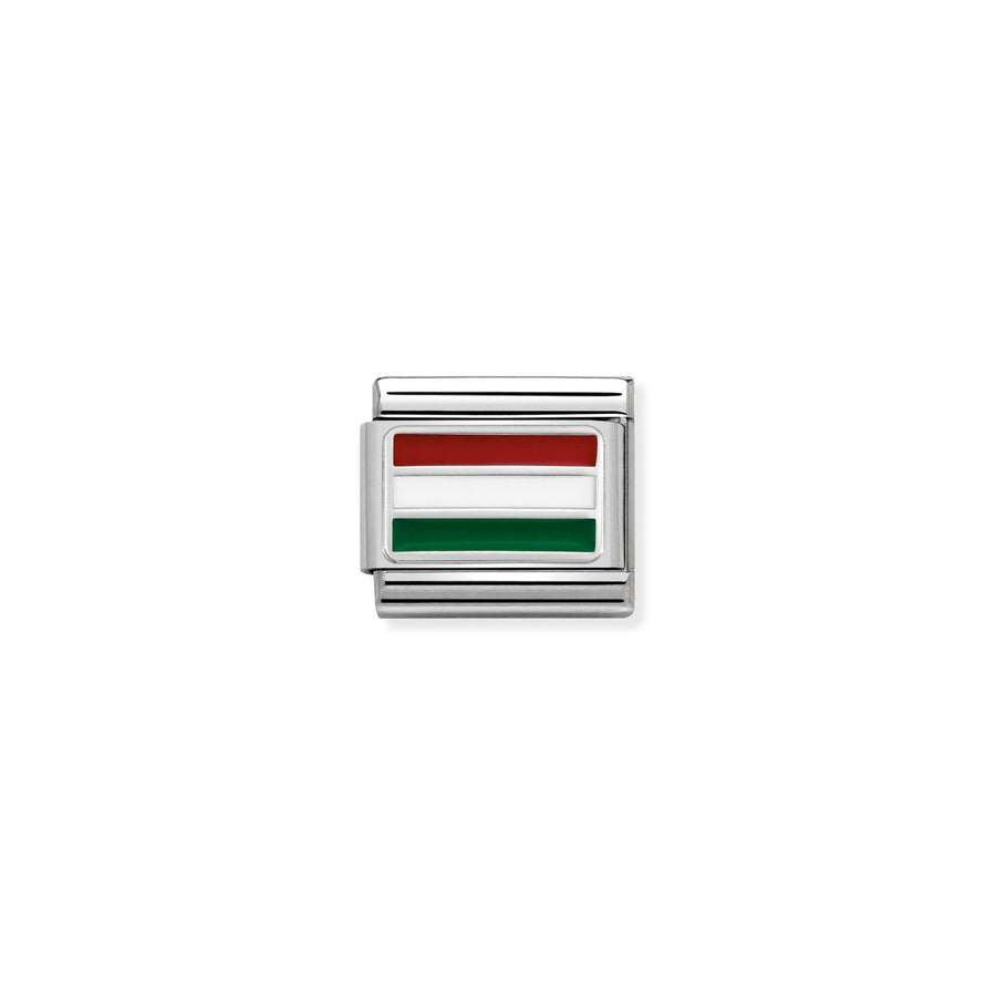 Charm Drapeau Hungary - Argent Sterling