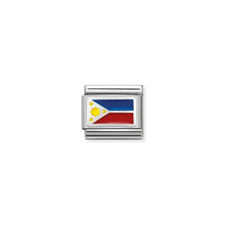 Charm Drapeau Philippines - Argent Sterling