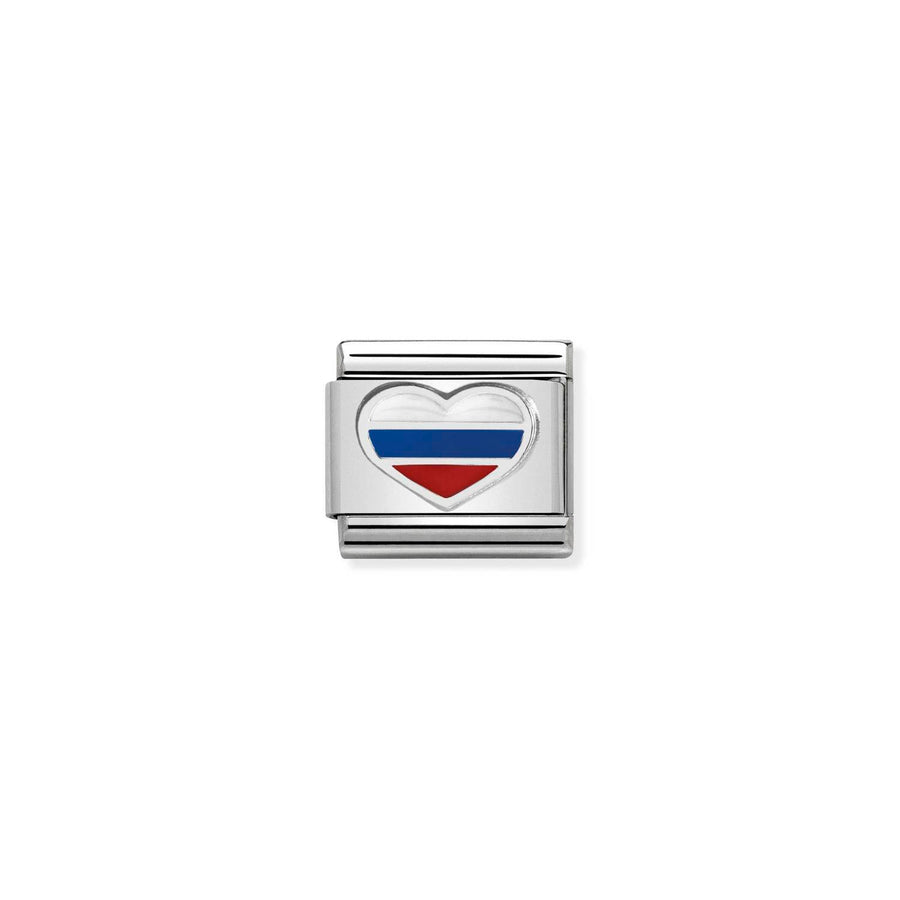 Charm Symbole Cœur Russie - Émail
