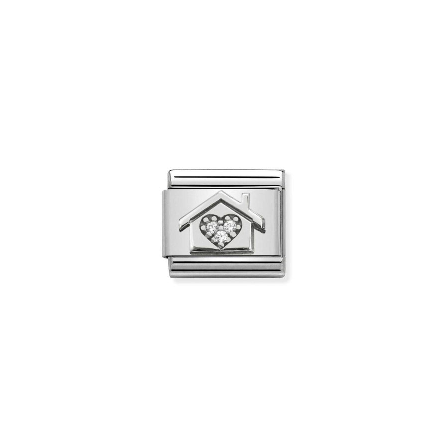 Charm Symbole Home With Cœur - Argent Sterling