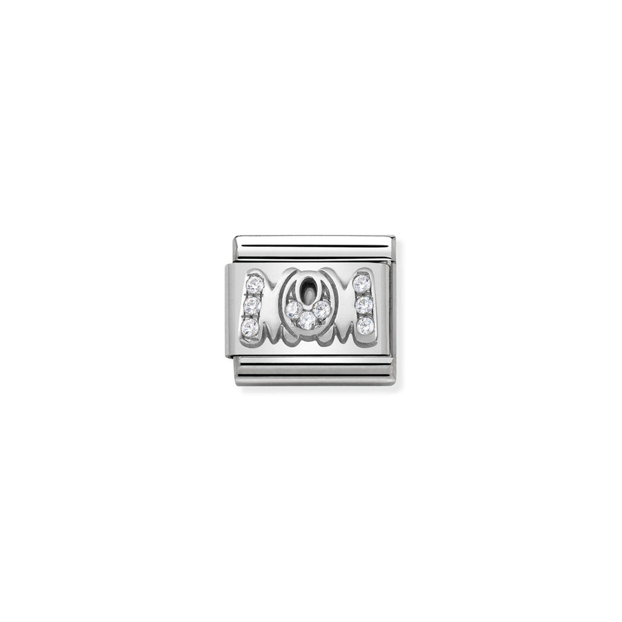 Charm Pavé Maman - Argent Sterling
