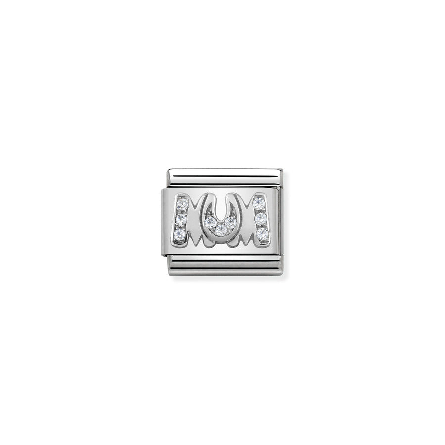 Charm Pavé Mum - Argent Sterling