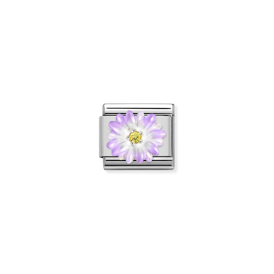 Charm Symbole Violet Fleur - Émail