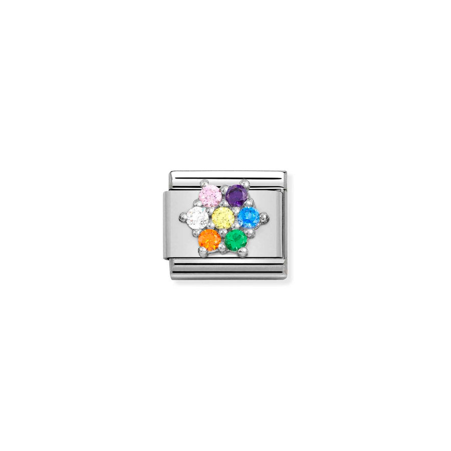 Charm Symbole Rich Rainbow Fleur - Argent Sterling