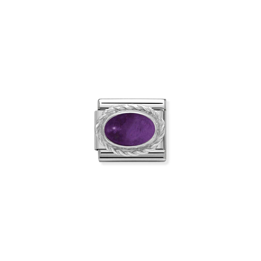 Charm Pierre Setting And Detail Amethyst - Argent Sterling
