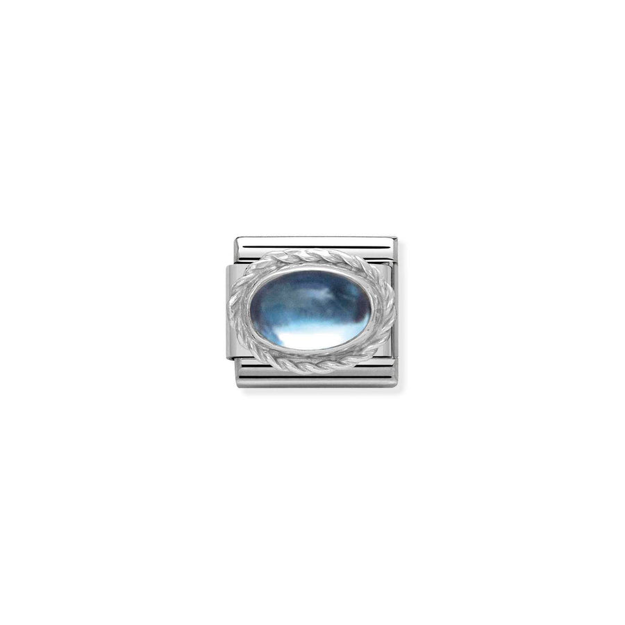 Charm Pierre Setting And Detail Light Bleu Topaz - Argent Sterling