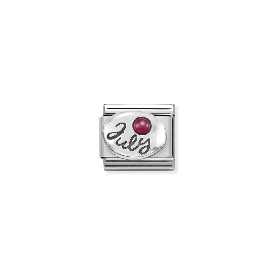 Charm Symbole Stones July Ruby - Argent Sterling